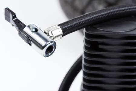 Closeup head tube of air compressorの写真素材