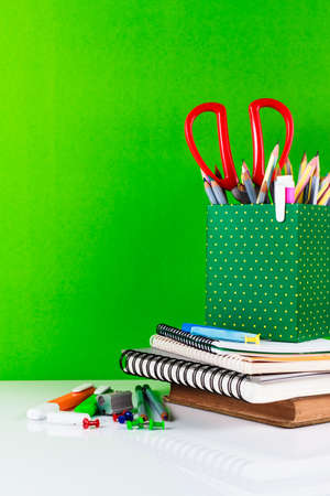 Learning equipments on the table, back to schoolの写真素材