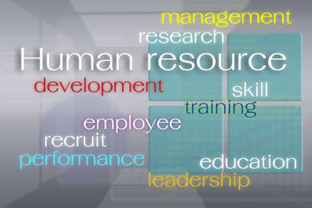 Human resource concept on virtual reality screenの写真素材