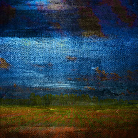 Grunge blue painting on canvas texture