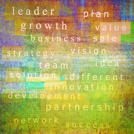 Business words on painting design