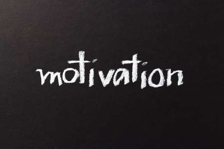 Motivation topic, handwritten with chalkの写真素材