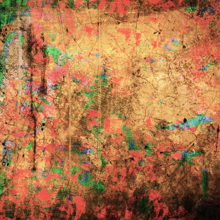 Abstract concrete wall with color stainの写真素材
