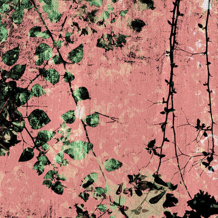 Painting on canvas texture with treetopの写真素材