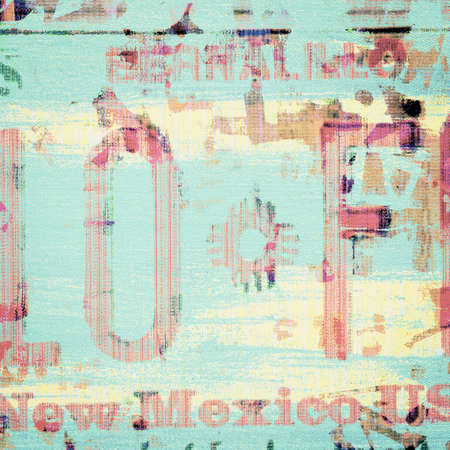 Abstract painting on canvas texture inspired by car license plateの写真素材