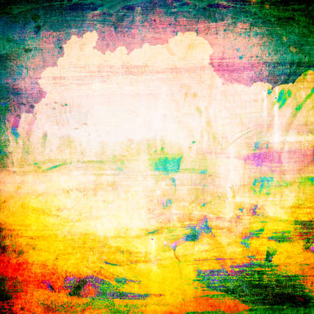 Grunge painting on canvas textureの写真素材