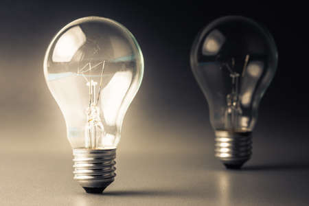 Comparative light bulbの写真素材