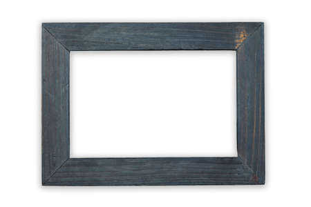 Small wood frame isolated on white backgroundの写真素材