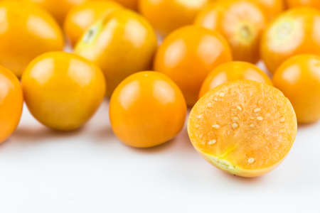 Cape Gosseberry on white backgroundの写真素材