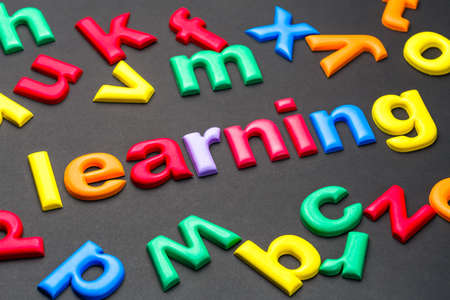 Colorful letters arranged as Learning wordの写真素材