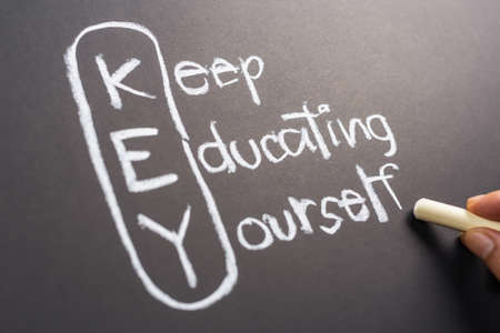 Key acronym for Success with hand writing definition (Keep Educating Yourself)の写真素材