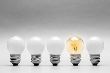 Different light bulb in the row