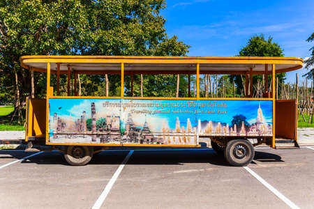 Sukhothai, Thailand : Tourism shuttle in Sukhotai Historical Parkのeditorial素材
