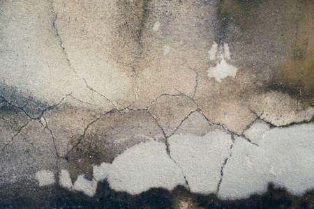 Old bare concrete wall with dirty stain