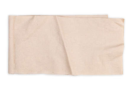 Brown tissue paper, recycled tissue  isolated on white background, can be used as notepadの写真素材