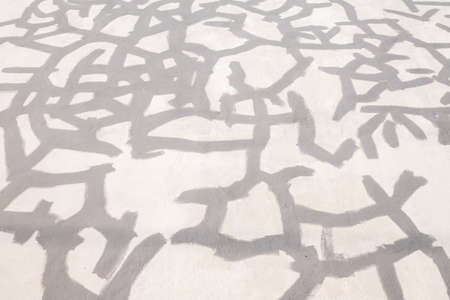 Abstract  of concrete wall in askew point with many strokes of cement to cover and repair the...