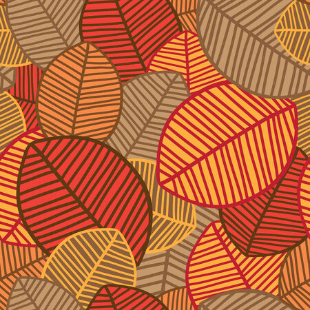 Seamless Leaves Backgroundのイラスト素材