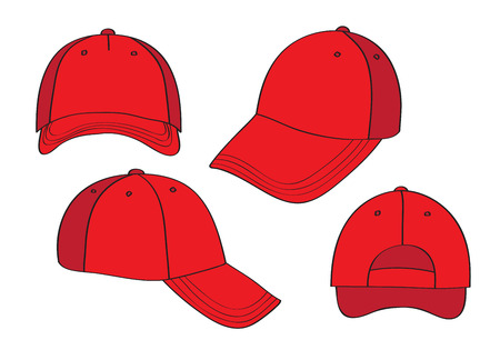 Blank Cap (different points of view) With Space For Your Designのイラスト素材