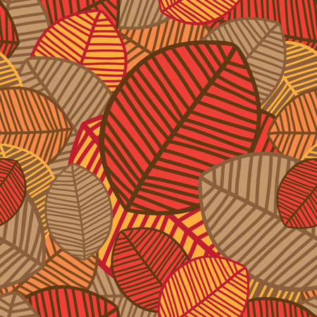 Seamless Leaves Background (can be repeated seamlessly as many times as needed)の写真素材
