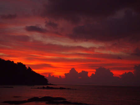 sky in the sunsetの写真素材