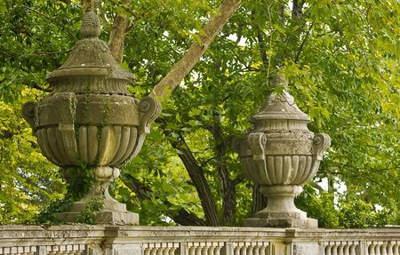 Detail of decorative ornaments fence Massandra Palace 