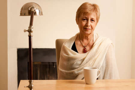 A contented lookの写真素材