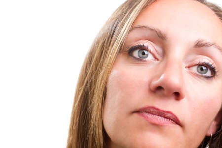 Stunning woman looking at the cameraの写真素材