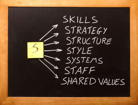 The seven s's of success, business concept
