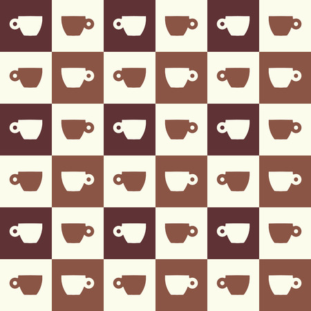 Espresso cups seamless patternのイラスト素材