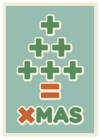 consumerism christmas cardのイラスト素材