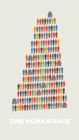 babel tower in isotype pictogramsのイラスト素材
