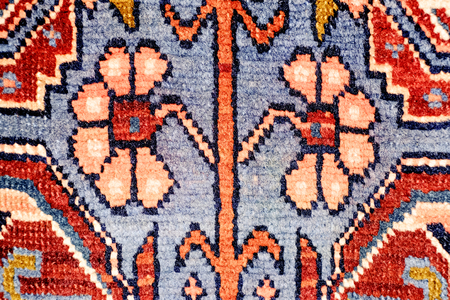 close up of an handmade carpet design detailの写真素材