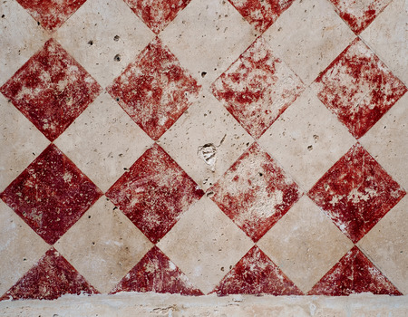 Distressed external wall diamonds decorationの写真素材