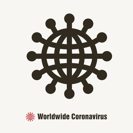 Worldwide coronavirus (Covid 19) vector iconのイラスト素材