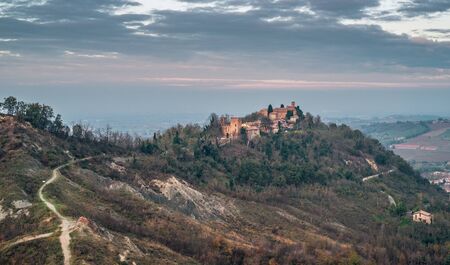 Abbey and Castle of Monteveglio: on the southwest hills of Bologna. Bologna province, Emilia...
