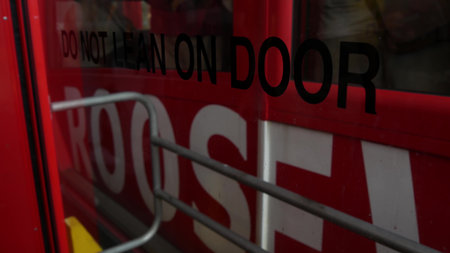 New York City Roosevelt Island tramway to Manhattan Midtown. American aerial cable tram near Queensboro Bridge. Urban public passenger transport, USA. Transportation and architecture in United States.の写真素材