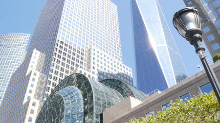 New York City Manhattan, Downtown Financial District architecture, United States. One World Trade...