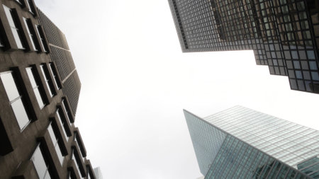 New York City Lower Manhattan, Downtown Financial District or Midtown business architecture, United...