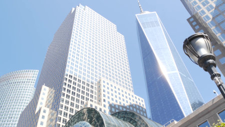 New York City Manhattan, Downtown Financial District architecture, United States. One World Trade...