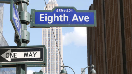 New York City, United States - 5 Sept 2024: Empire State building on 34th street, Manhattan Midtown...