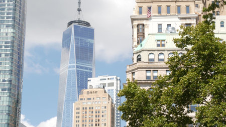 New York City Manhattan Downtown Financial District, United States of America. World Trade Center...