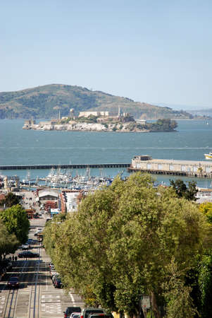 Alcatraz in San Francisco Bay California.のeditorial素材