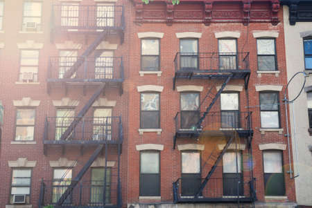 View of a red building in New York.の写真素材