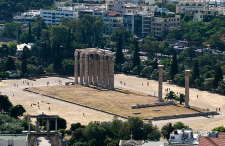 The Temple of Olympian Zeus (Olimpieion) Athens.の写真素材