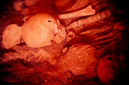 (Some plaster casts of victim of the eruption still in actual Pompeii). The city is mainly famous for the ruins of the ancient city of Pompeii, located in the frazione of Pompei Scavi.のeditorial素材