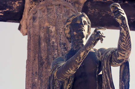 Pompeii is a ruined and partially buried Roman towncity near modern Naples in the Italian region of Campania in the territory of the comune of Pompei. Along with Herculaneum its sister city Pompeii was destroyed and completely buried during a long catastrのeditorial素材