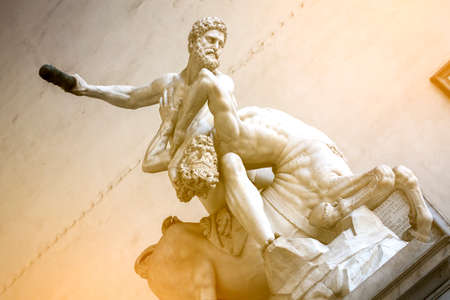 Hercules with the centaur Nessus, Giambologna in Florence Italyのeditorial素材