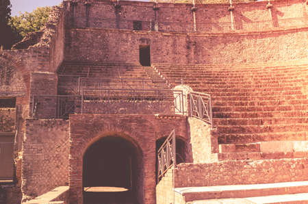 Roman theater in the archaeological site of Pompeii