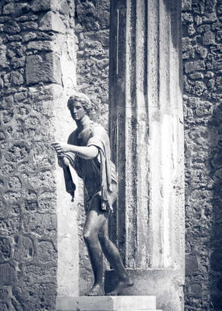 Pompeii. Statue of Apolloの写真素材