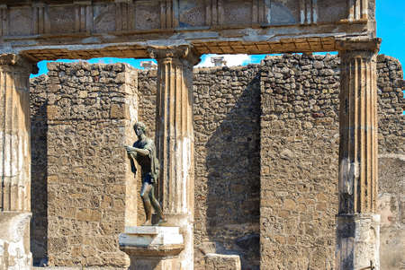 Pompeii. Statue of Apolloの写真素材